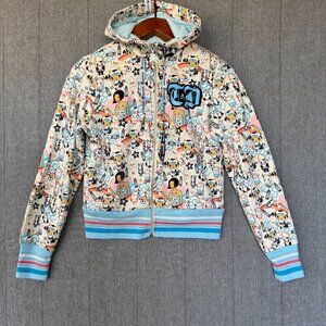 TokiDoki Y2K Ultra Rare Original Moofia All Over Print Zip Up Hoodie Size M